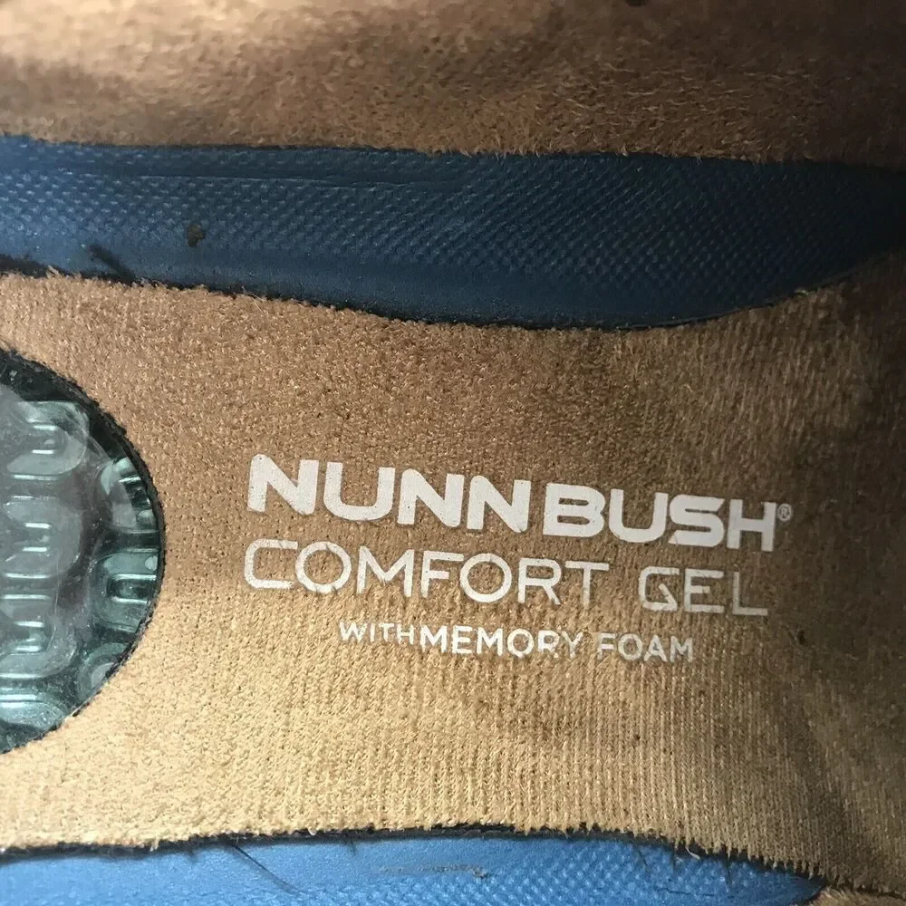 Nunn Bush Mens Cap Toe Leather‎ Shoes Oxfords Size 9.5 Brown Comfort Gel Career